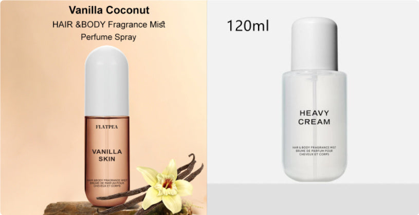 Heavy Cream hair and body fragrance mist – clear bottle long-lasting spray